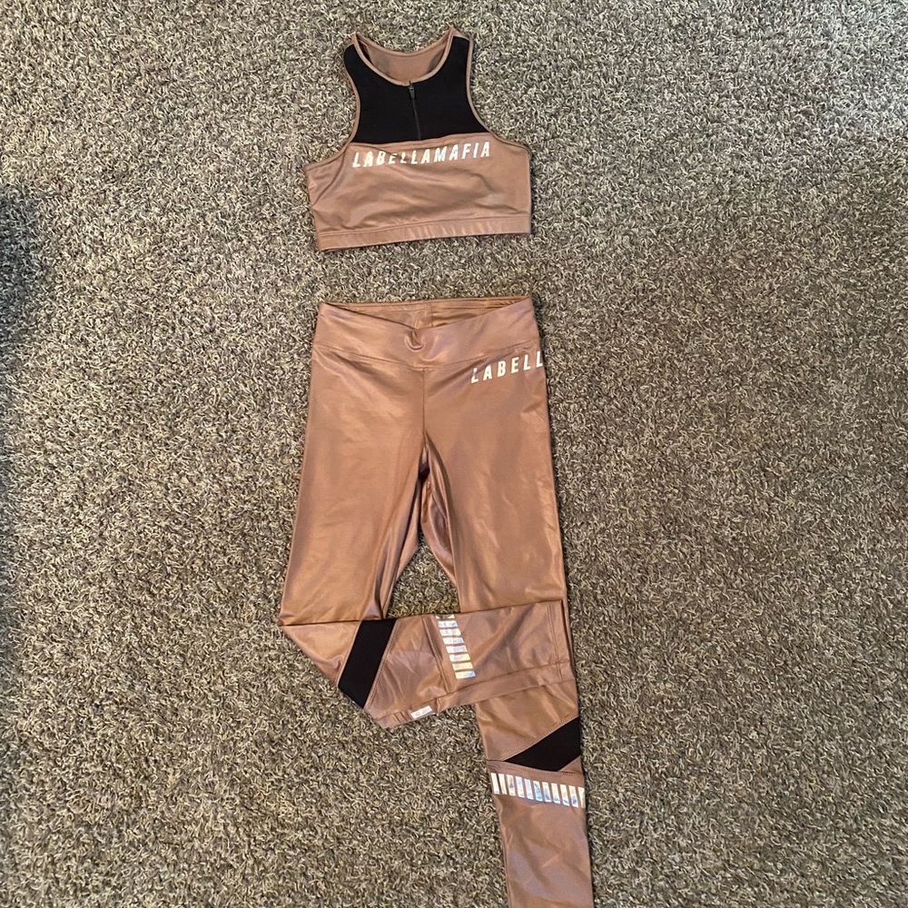LABELLA MAFIA work out set / brown and black
